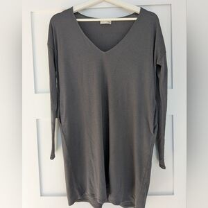 Oversized Wilfred Charcoal Long Sleeve Shirt Dress